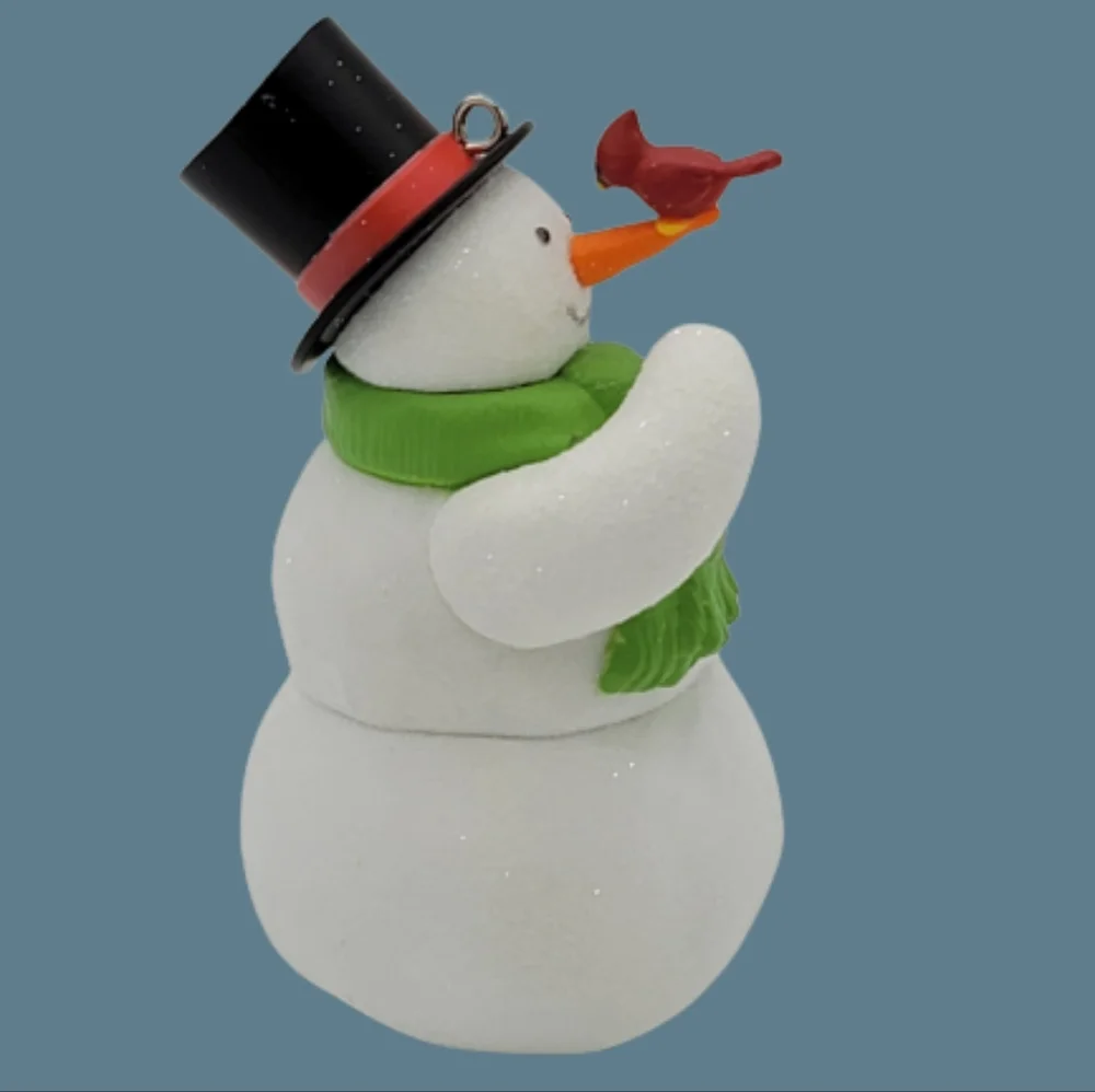 Hallmark Keepsake Winter Friends Snowman Cardinal Christmas Ornament w Box 2011